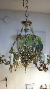 Restaurar lampara de bronce